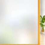 Cinbee Fensterfolie Selbsthaftend Blickdicht 75x200 cm, Milchglasfolie Selbstklebend Fenster, Statische Sichtschutzfolie Bad, Milchfolie für Fenster Blickschutz  